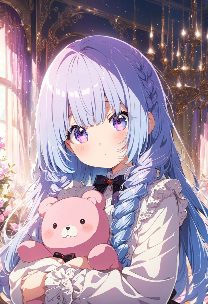 solo,, masterpiece, best quality, extremely detailed, (illustration, official art:1.1), 1 girl ,(((( light blue long hair)))), ,(((( light blue long hair)))),light blue hair, , long hair ((blush)) , cute face, big eyes, (best quality, masterpiece, highres), Long-haired anime girl holding teddy bear in her arms, Cute anime girl, Anime Girl with Long Hair, Cute Anime, Anime visuals of cute girls, Beautiful anime girl, an anime girl, young anime girl, soft anime illustration, Anime Girl, cute anime style, portrait of cute anime girlbabes, pretty anime girl, (Anime Girl), cute kawaii girl