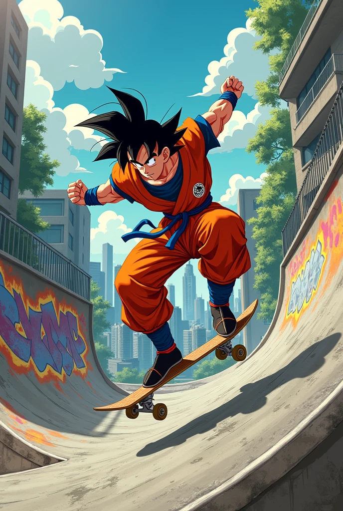 skate park, 2d, Goku