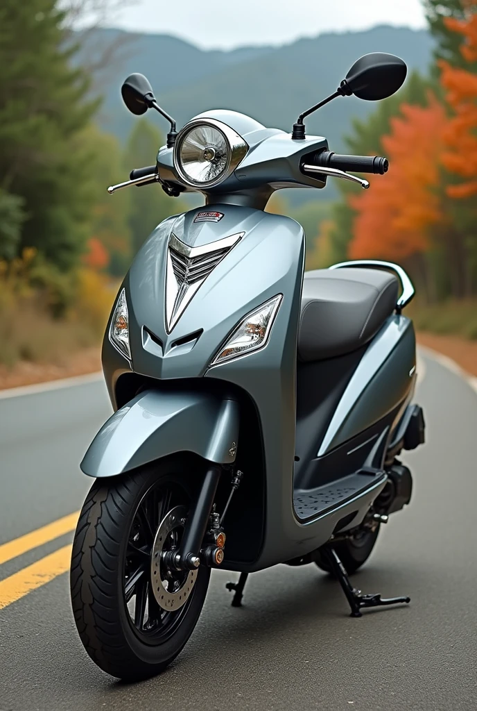 Make me a Honda Wave S 110 motorcycle, Albano gray, beautiful tuniada 