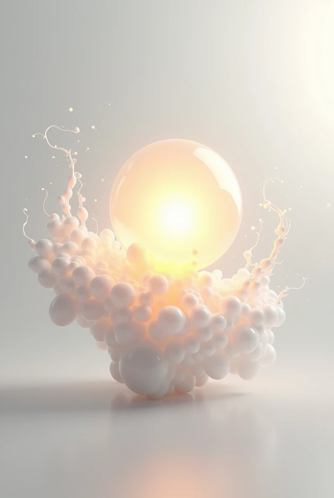 Realistic chi energy 
 white background 

