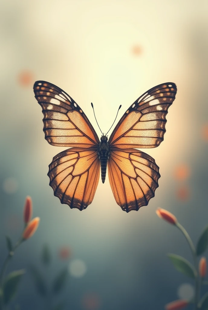 A butterfly image with the following words: palliative care reception quality of life love comfort dignity family respect redefining Empathy Support Communication