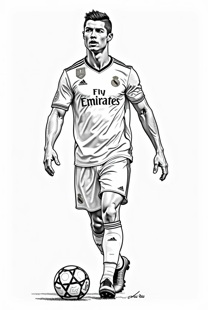 Cristiano ronaldo coloring page perfect image with sill written 