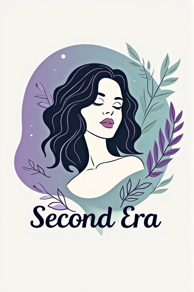 Logo for a company called Second Era, sustainable fashion concept, colors purple blue green, take care of the planet, Recycling, femino, delicate, attractive, rulitos.
