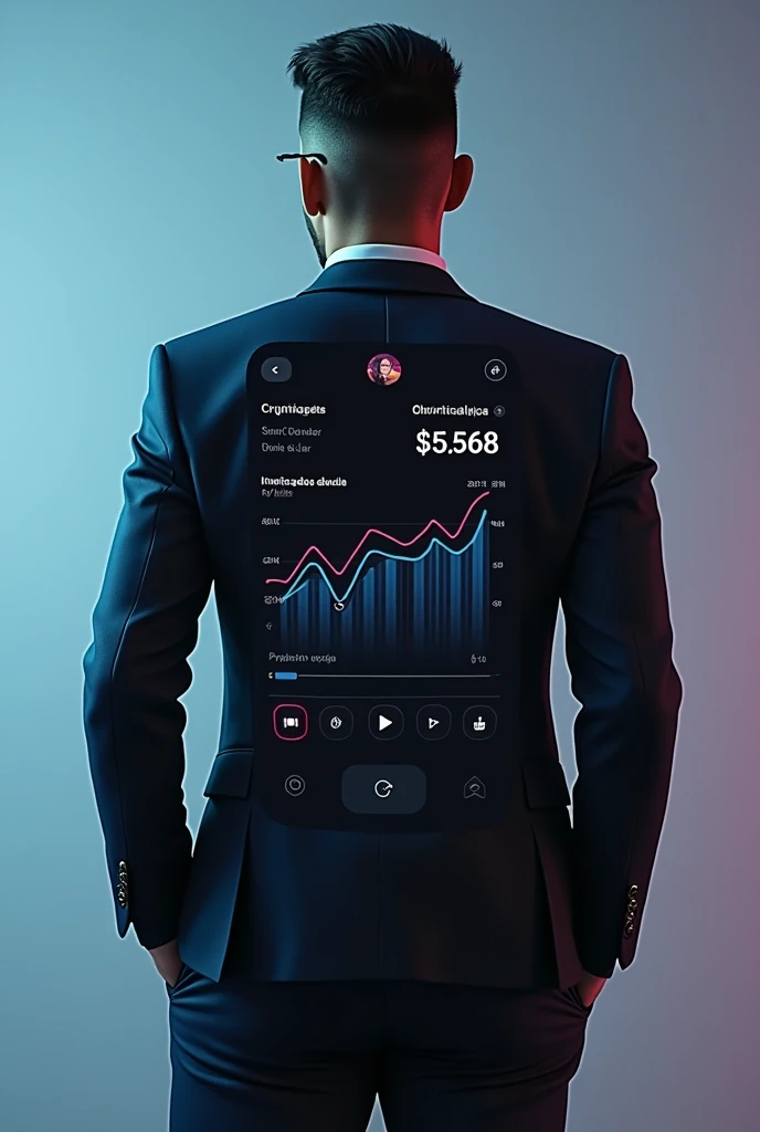 Create an image with the balance of $5568 on TikTok in the analytics written in Portuguese 