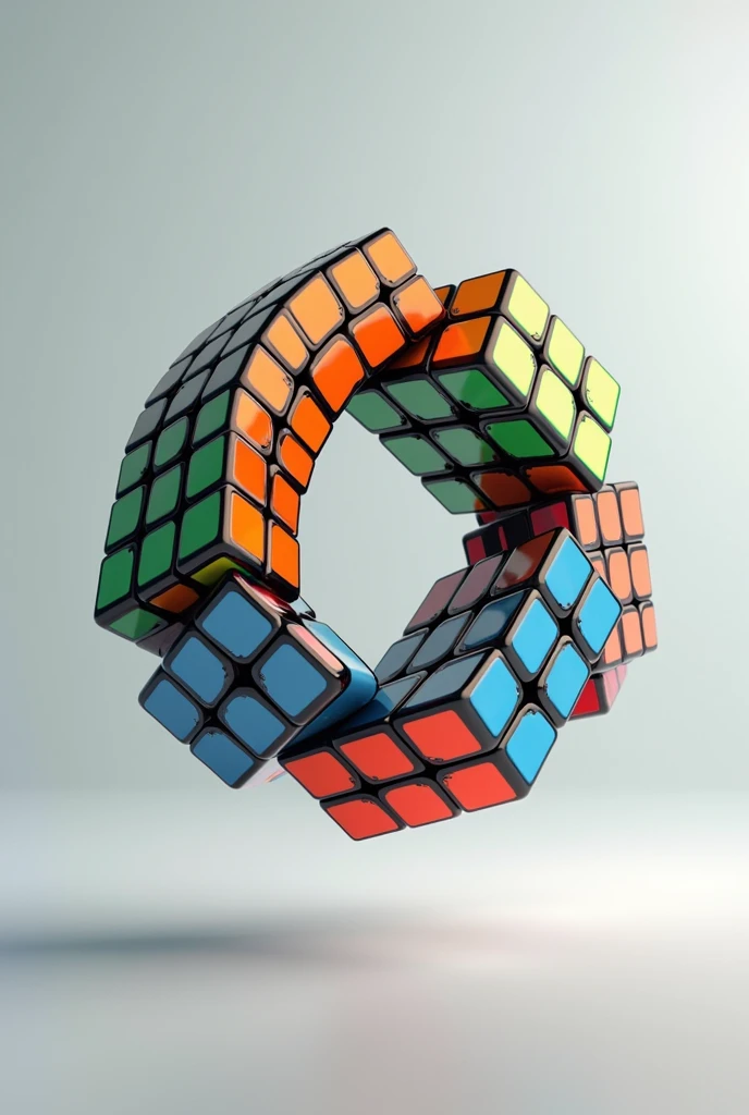 two rubik's cubes in a ring