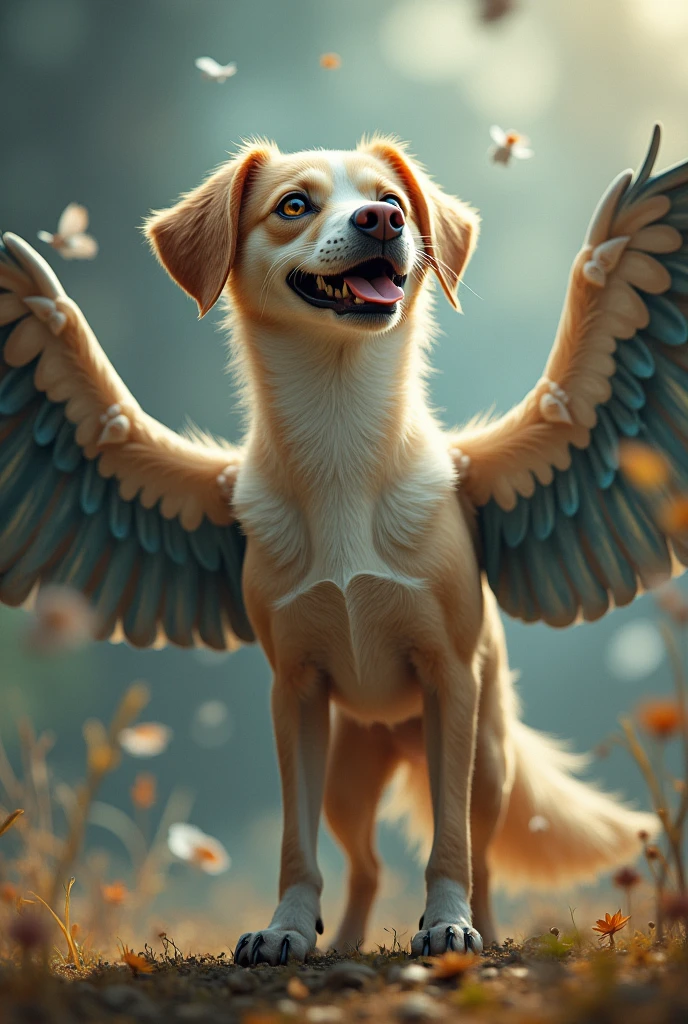 Bird with a dog face 