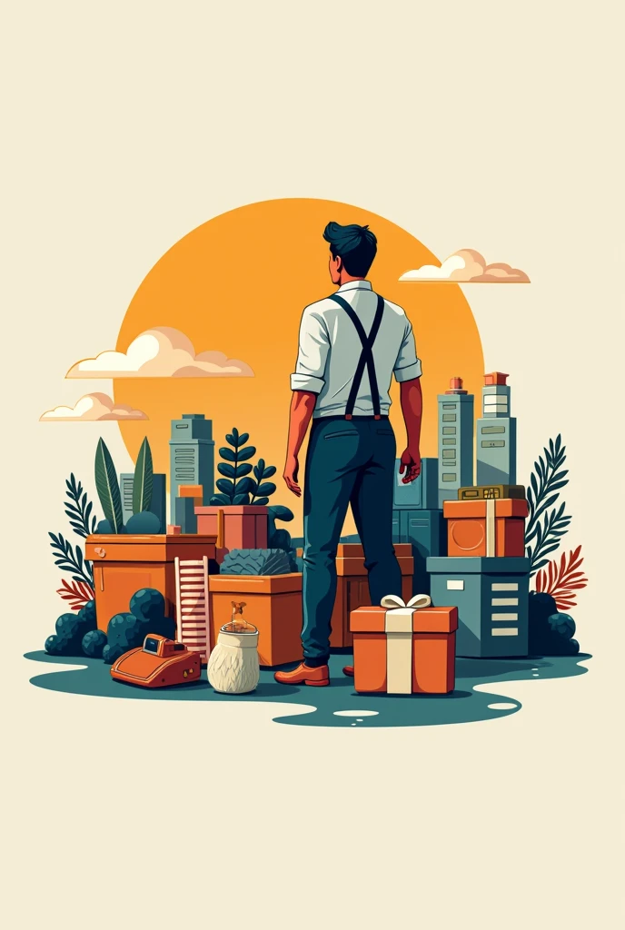 A logo or image to be used on Facebook, the page is called "Used Miscellaneous AB". This image has to do with buying and selling used products.