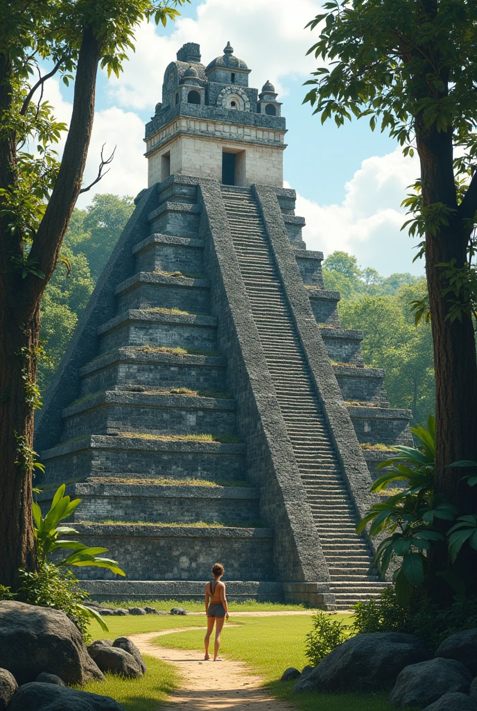 Number 5 and the Tikal tower behind