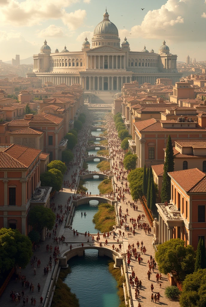 Create an image of the city of ancient Rome 