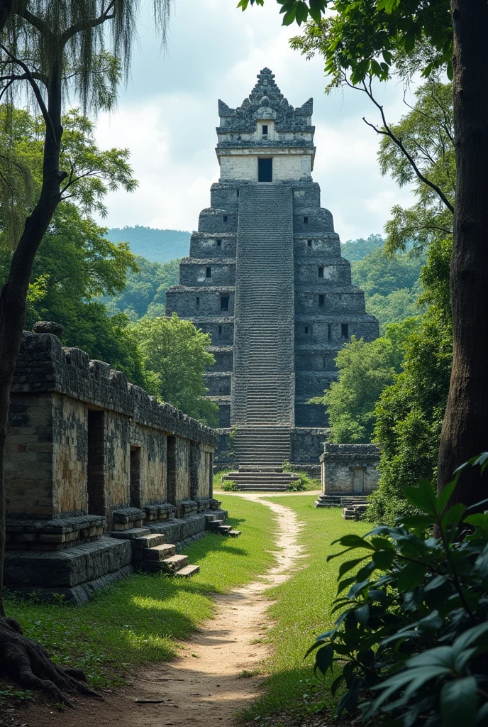 Number 5 and the Tikal tower behind