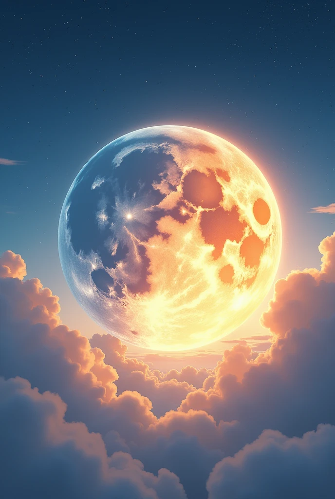 sun and moon together