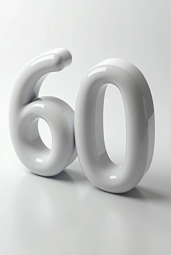 Number 60 in 3d for logo 