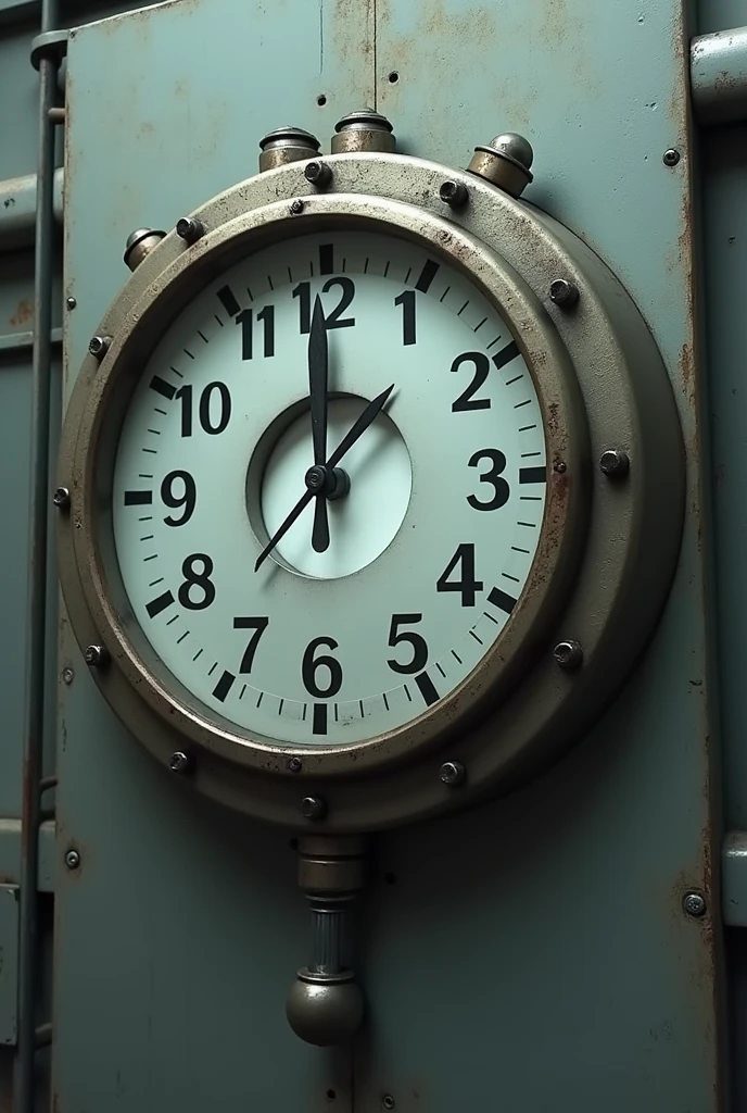 Create an image of a time clock with a hole in the middle 