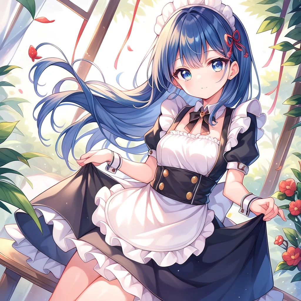 score_9, score_8_superior, score_7_superior (score_9:0.9),score_8_superior,score_7_superior,Anime Style,evaluation_Safety,(PDXL),Maid's Headdress,lira,Maid clothes,One person,alone,View your viewers,Elf Ears,Medium chest,Black Hair,robot,