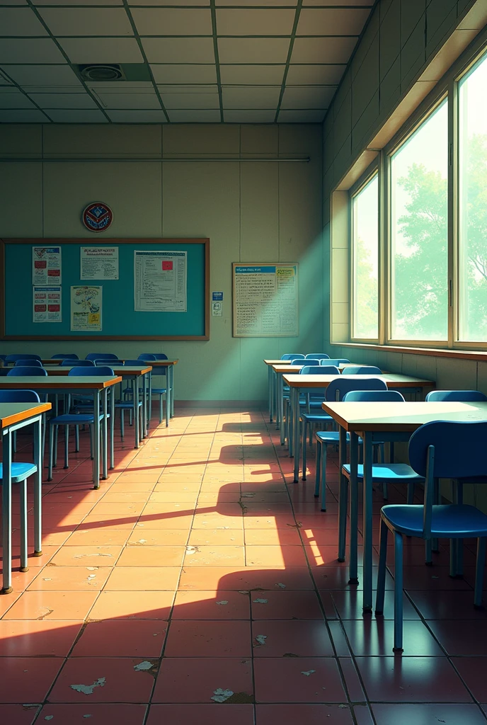 empty teenagers cafeteria background without people, 80s anime ova style, 1980's anime style, 80 s anime style, 80 s anime vibe, 8 0 s anime art style, in the art style of 8 0 s anime, an retro anime image, anime cels, 90s anime style, 9 0 s anime style