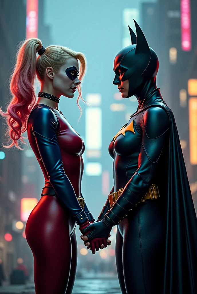 Haley Quinn and Barbara Gordon Holding Hands