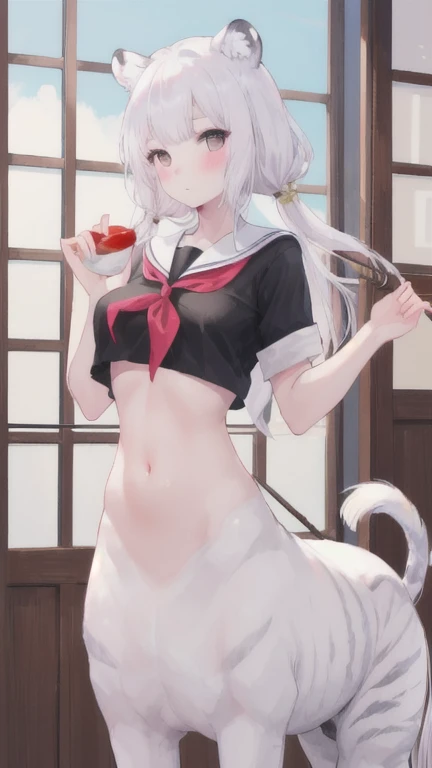 (table top.best image quality:1.3)、1 girl、gray hair、shortcut、red eyes、Umamimi girl、White horse tail、nippleの輪郭がくっきり,anime dick,areola,nipple,tits,全naked,naked,fullNude,fullNude,tits丸出し、breast milk、semen、semen