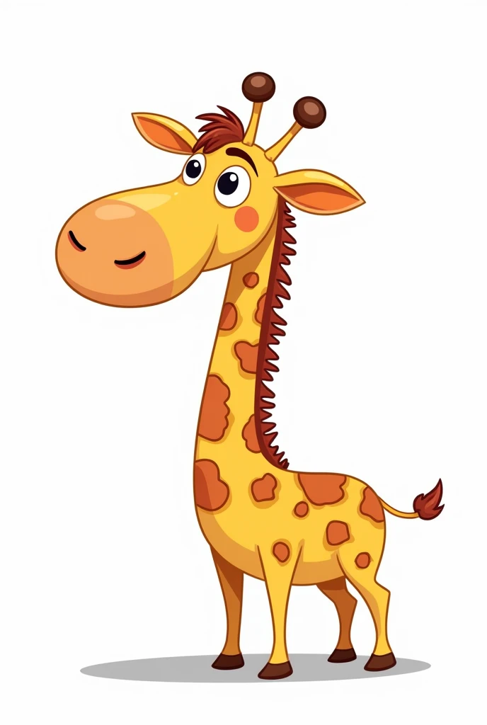 a cute giraffe line art, cartoon character, 3d style, high-quality, coloring book, hand draw, lineart