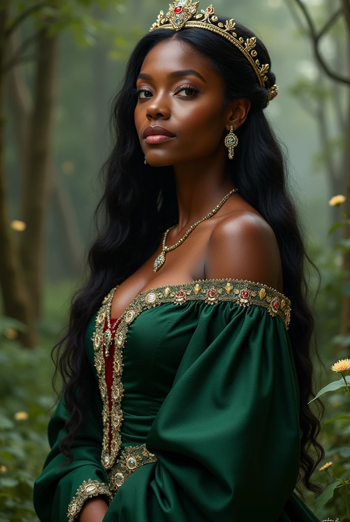 Duchess Beatrice of Avalon or as she is called Beatrice Eleanor Alberich, is a thoughtful and graceful woman and the only Duchess of Avalon. Many claim that she is very useful to Britain, since she has great political influence.
Beatrice has black skin, and dark hair, Their clothing is usually green or red dresses.