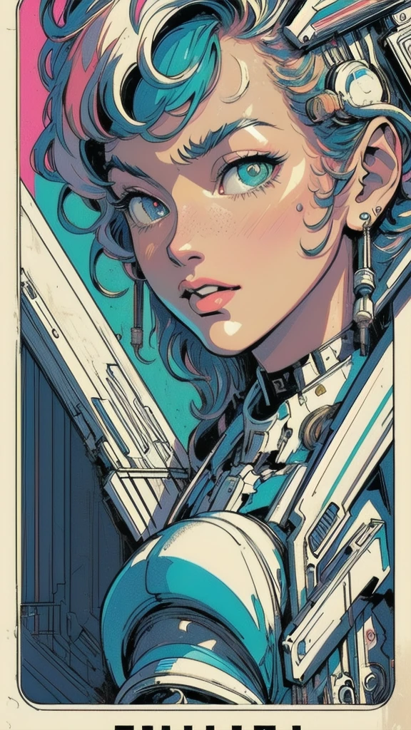 (((masterpiece, highest quality))),(((solo:1.2))),(((1girl:1.2))),32k wallpaper, very detailed, poster, vintage science fiction,(((((geometric cinematic movie poster))))), ((((bauhaus)))),(((abstract))),((((mid century modern)))),(((((portfolio))))),(((((Close-up))))),(((((bust up))))),((((more various angle)))),(((highlight))),((((heterochromia)))),(((complete. detailed face))),(((Extremely talented))),(((most complecated machine))),(((Overall colorfully))),((((((Absolutely vintage background)))))),(((vaporwave))),