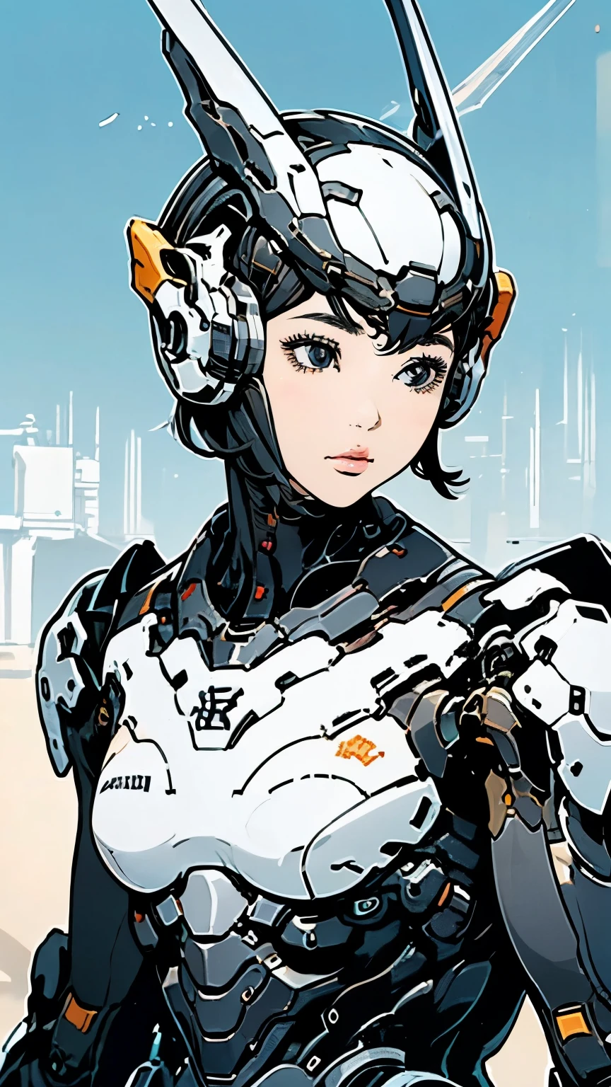 
Android Combat Suit、Upper Body、Close-up、Beautiful woman、Black Hair、Bobcut、Dynamic Model Poses、Carrying a sword、Moderate bust、scenery、The future will、Mecha Warrior、Half helmet、masterpiece、Highest quality