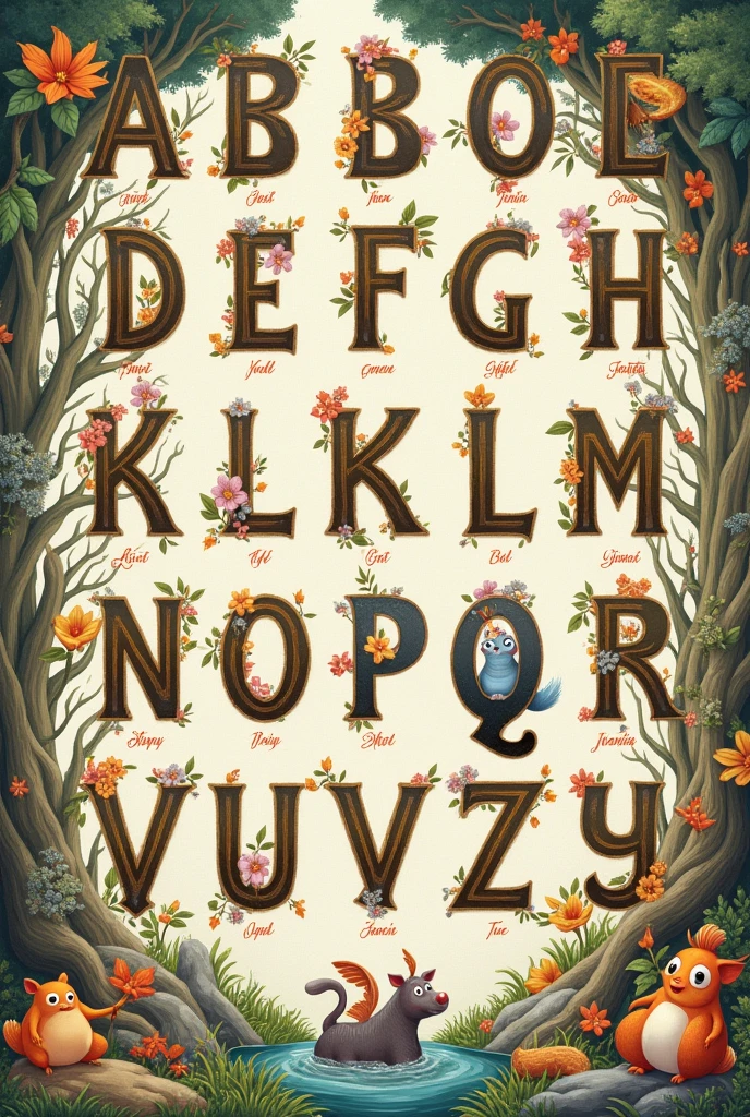 Drawing book whole alphabet
