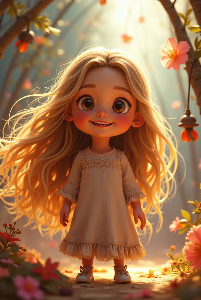 NATHALY A 6 YEAR OLD GIRL WITH BLONDE AND WAVY HAIR, And brown eyes. Nathaly was happy and proud. And so, Nathaly showed that even a small idea can become a great undertaking when love and dedication are put into it..