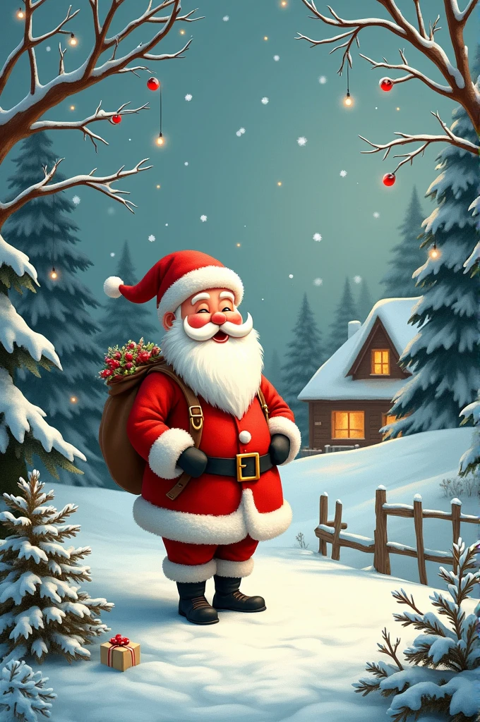 Create a Christmas card, no sentences 