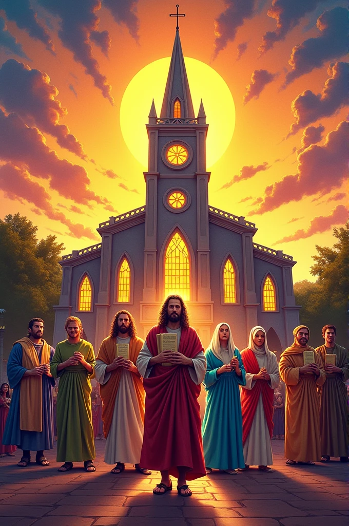 Poster for a church event. Costume party with biblical character theme