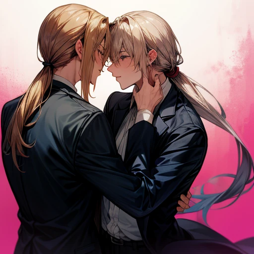 bl, kiss, suit, Men, Homo, Boys Love, ponytail,