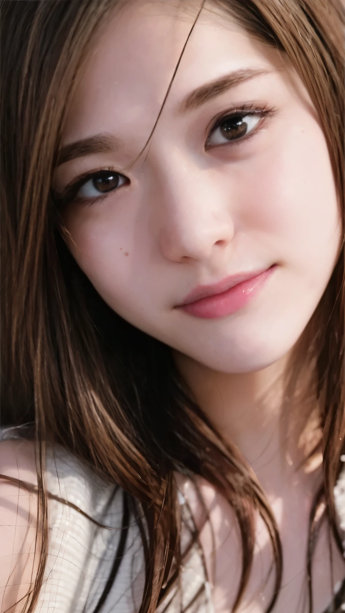 Everything modern:1.66, Cute Japanese Women Photos, smile:1.78, 20-year-old, Oil for straight, one-length hair＆Hair balm:1.55, (photo Realistic:1.4), (hyper Realistic:1.4), (Realistic:1.3), (Smoother lighting:1.05), (Improving the quality of cinema lighting:0.9), 32K, 1 person,20-year-oldの, Realistic lighting, Backlight, The light shines on your face, Ray Tracing, (Bright light:1.2), (Improvement of quality:1.4), (Highest quality Realistic textured skin:1.4), fine grain, Detailed face,(smile:0), (Emphasis on face close-up:1.3), (Enhances the beauty of skin texture:1.1),((Extremely precise and accurate anatomy:1.0)), (Enhances the beauty of skin texture:1.1), Clean and glowing skin, mesh, thin:1.2, (Realistic:1.3), Realisticなライティング, (Smoother lighting:1.05), 32K, One Japanese woman, fine grain, Detailed face, (Film Grain:1.1),(Accentuates body lines:1.1), High resolution, Natural look, Kind eyes, Improves hair quality, Delicate light and shadow, Transparent muscles, Graceful pose, Beautiful Eyes, Sharp details, Soft light reflection, Beautiful contours, Delicate skin tone, Fine hair texture,Cute Japanese Women Photos,