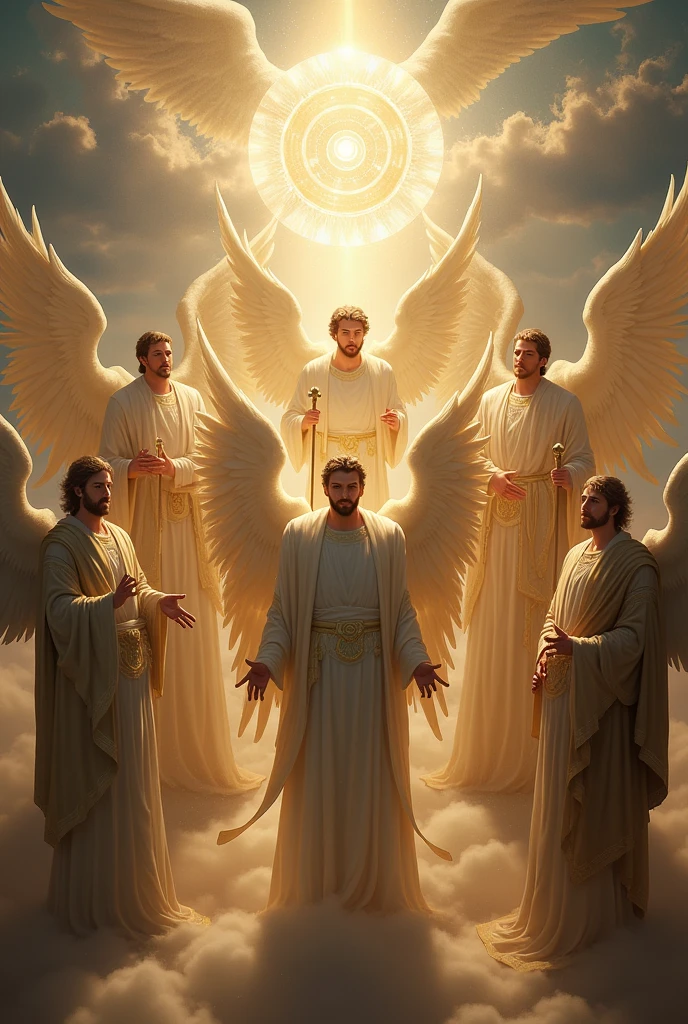 Illustration 7 archangels for a painting that are males