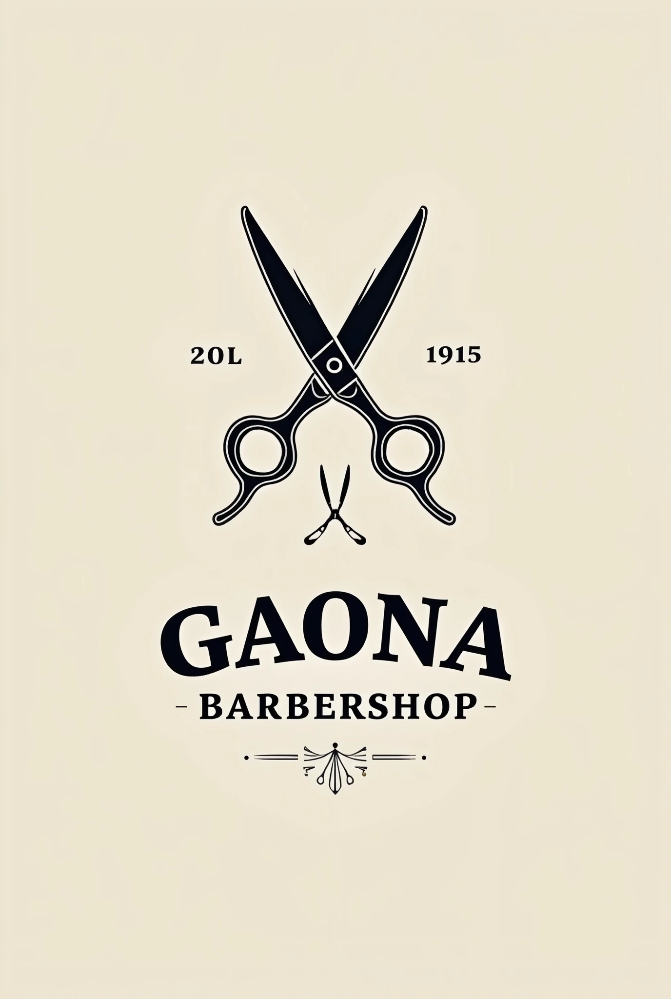 Could you create a logo for a barbershop with the name Gaona Barbershop for a profile photo? 