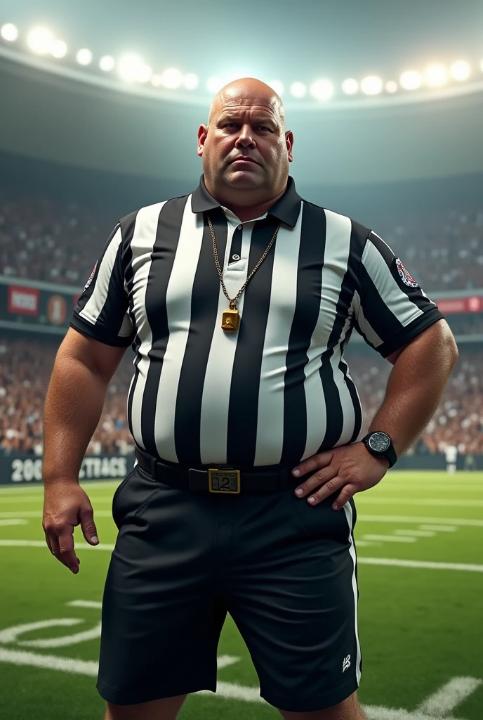 Fat Bald Football Referee