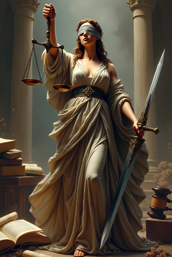 Lady Justice, that has a text of Legal Interpretation Techniques