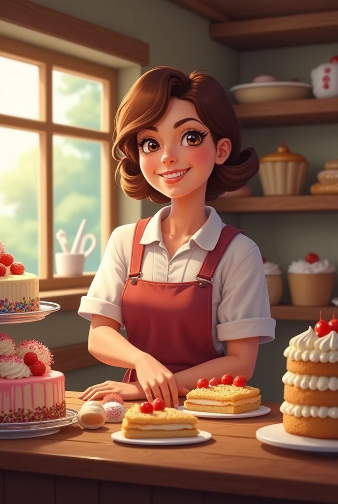 Create an image with the name Renilda and the phrase I make sweets to order