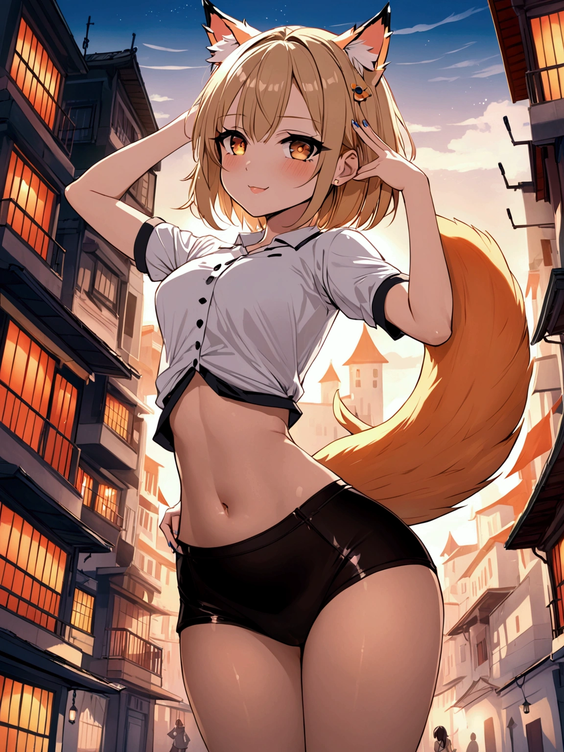 Ultra super mega , very small and dwarf female body ,80 centimeters tall,cabello rubio trenzado,abierta de piernas haciendo un super split, salivando