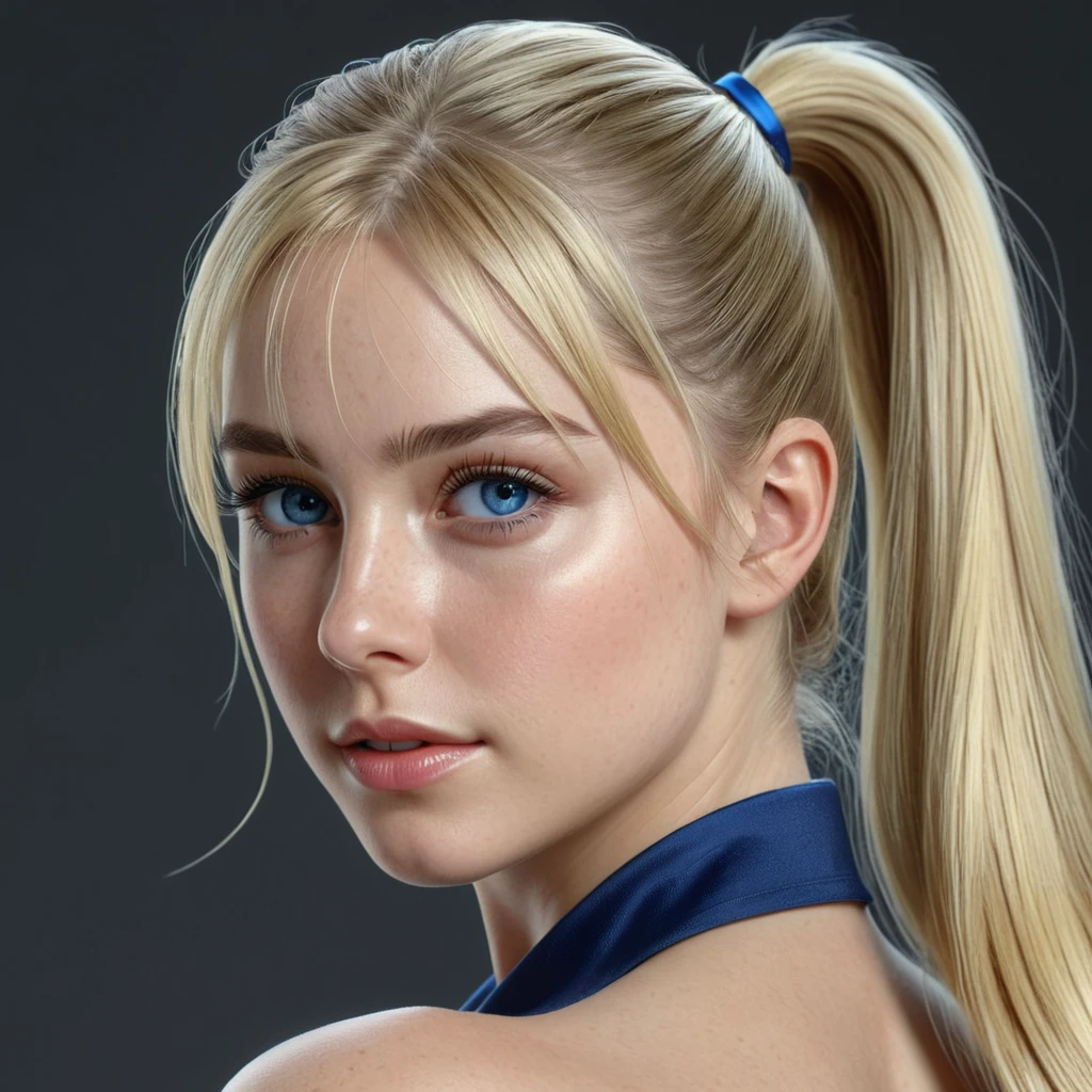 1girl, Solo, High Resolution, Long Hair, Blue eyes, Blonde Hair, Ponytail, Masterpiece, Accurate, Anatomically Correct, Award Winning, Best Quality, Detail, High Details, High Quality, Super Detailed,