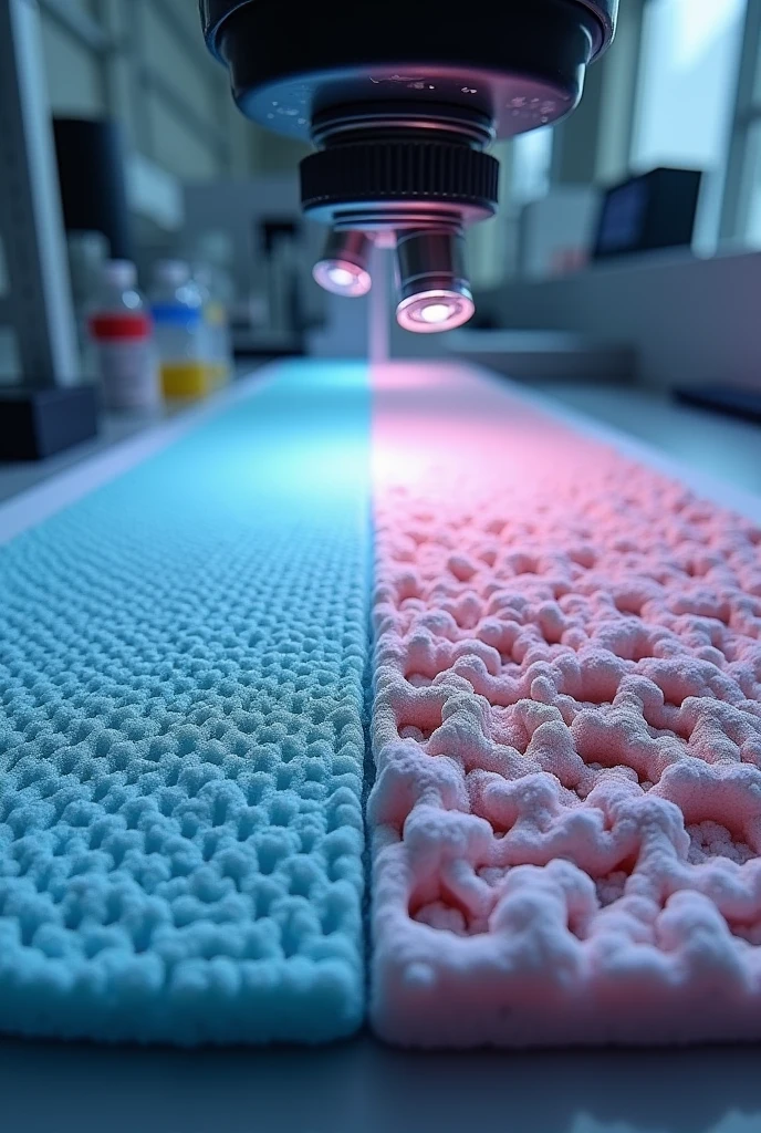 A comparison between Nanofiltration membrane, and the pores of talcum powder improve the image