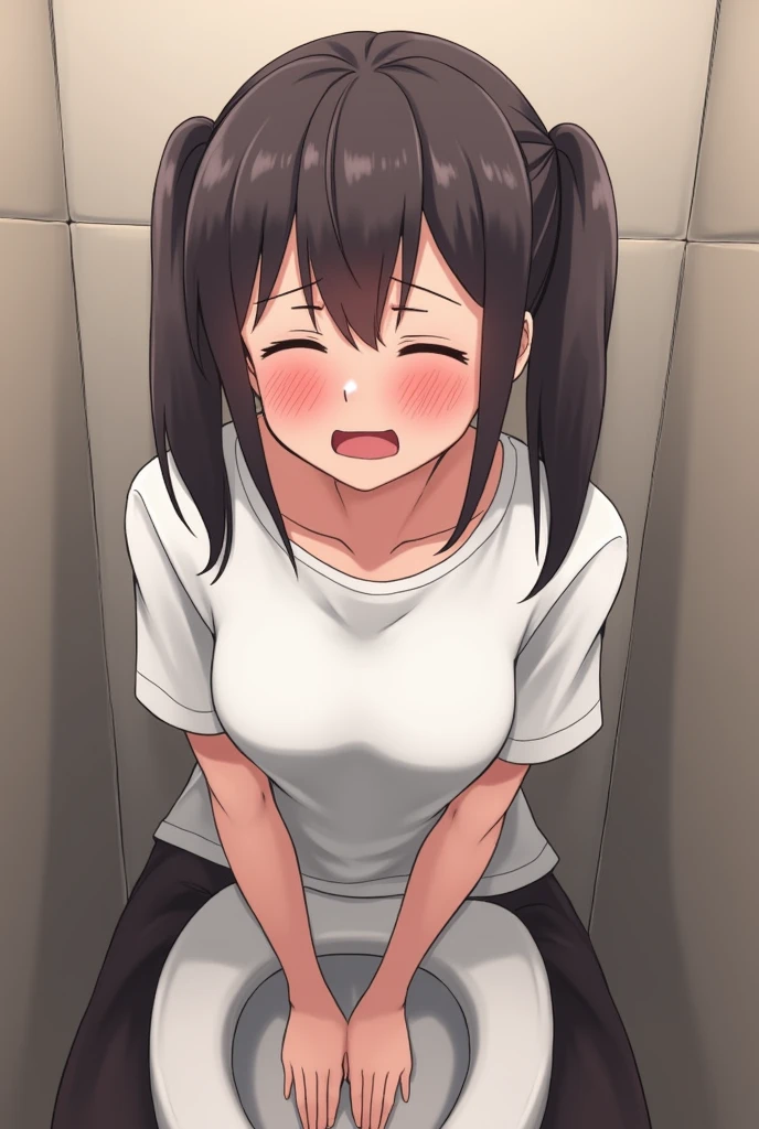 (head_back, head back, tongue out, orgasm, female orgasm:1.3), (((high quality, High resolution, ))),(Japanese women,Face,iris,Brown eyes,iris,Black Hair,bangs,Long hair down the back,,Straight hair,Soft lips,Fat muscle,(close your eyes),(Face distorted by pleasure),(((Heavy breathing))),((Sweaty)),vapor,(Big Breasts),plump belly,toll stature,((Sexual climax))),((camisole)),(fingering:1.2),