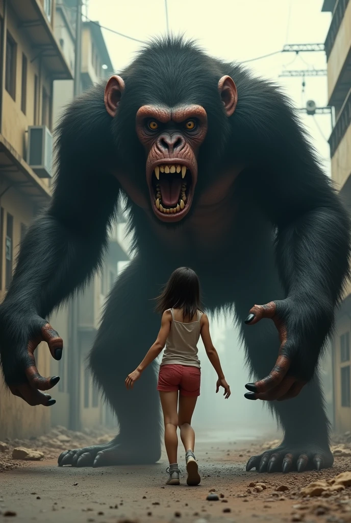 a student named ana being viciously attacked by a large monkey