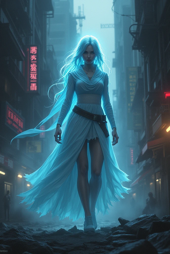 Zara "The Whisper" Kaine**
- **Rôle** : Leader de la Résistance des Ombres
- **Race** : Ithel
- **Description** : Zara est une Ithel éthérée, sa forme à peine visible, ne laissant que des éclats lumineux dans l'air lorsqu'elle se déplace. Connue sous le nom de "The Whisper", elle est une figure presque mythique parmi les habitants des quartiers inférieurs. Son apparence éthérée et ses capacités psychiques font d'elle une meneuse charismatique et insaisissable. Peu de gens ont vu son véritable visage, et encore moins connaissent ses plans réels. Elle dirige la Résistance des Ombres, un groupe de dissidents qui s'oppose au contrôle des corporations et du gouvernement.
- **Personnalité** : Mystérieuse, calme, et d'une intelligence redoutable. Elle est prête à tout pour protéger les opprimés et renverser le régime autoritaire qui règne sur Neonopolis. Sa stratégie est souvent subtile, préférant l'infiltration et la subversion directe plutôt que l'affrontement frontal.
- **Influence** : Sa Résistance des Ombres est l'un des rares groupes capables de tenir tête aux forces corporatistes et gouvernementales, même si ses moyens sont limités. Elle possède un réseau étendu d'informateurs et d'agents infiltrés.
Cyberpunk
