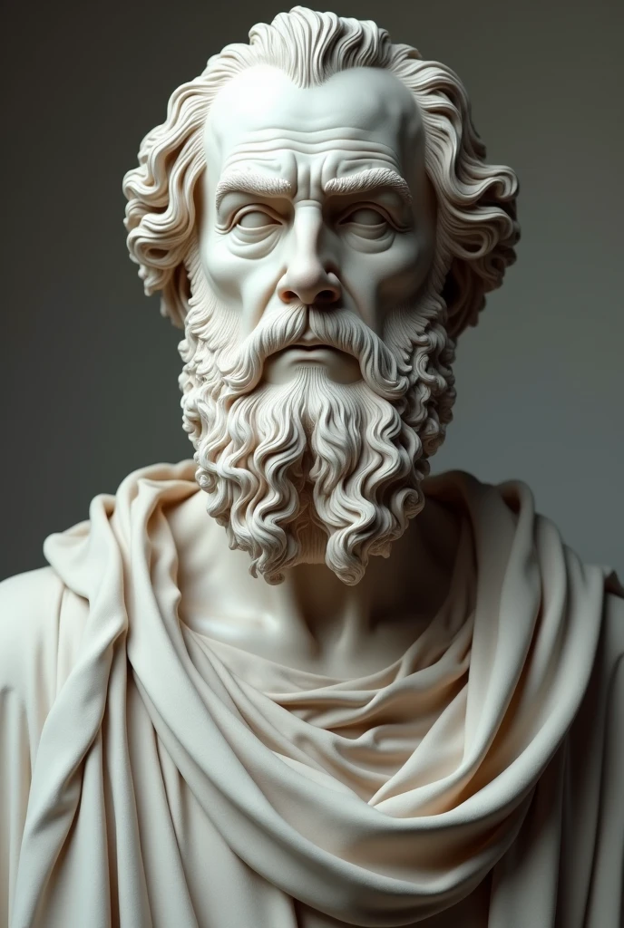 Realistic bust of a Greek philosopher