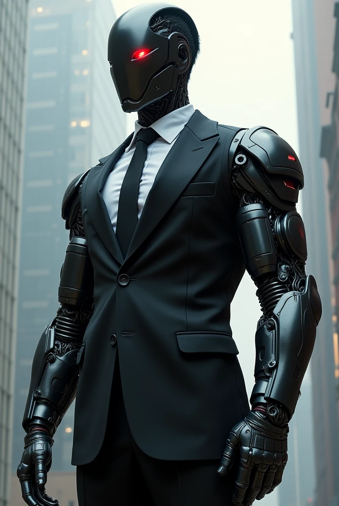 Marcus "Ironclad" Thorne est un homme d'une stature impressionnante, imposant tant par sa taille que par la puissance qui se dégage de sa silhouette. Sa moitié droite du corps est entièrement recouverte d'implants cybernétiques de dernière génération, conférant à son apparence une dimension futuriste et intimidante. Cette partie métallique, d'un gris sombre et poli, est un chef-d'œuvre de technologie avancée, visible à travers des articulations fines et des lignes épurées qui évoquent à la fois précision et force.
Son visage est partiellement masqué par une plaque métallique lisse et sombre, qui contraste fortement avec la pâleur cireuse de sa peau restante. Cette plaque recouvre l'ensemble du côté droit de son visage, laissant apparaître uniquement son œil gauche, qui brille d'un rouge vif presque surnaturel. Cet œil, à la lueur perçante, semble capturer et analyser tout ce qu'il fixe, symbolisant à la fois son lien avec la technologie et son autorité sur les citoyens de Neonopolis.
Les cheveux de Marcus sont courts, noirs et impeccablement coiffés, encadrant un visage marqué par une détermination inflexible et un contrôle implacable. Le reste de sa peau est d'une pâleur frappante, presque translucide, accentuant le contraste avec les éléments métalliques de son corps. Il porte habituellement un costume sombre, taillé sur mesure, qui épouse parfaitement sa stature imposante. Ce costume est orné de détails technologiques subtils, intégrés avec une élégance froide et calculée, soulignant son rôle de PDG de TitanCorp et son obsession pour le contrôle et la domination.
En somme, Marcus "Ironclad" Thorne est une figure qui incarne à la fois la sophistication technologique et la puissance inébranlable, faisant de lui un personnage aussi fascinant qu'intimidant.
Cyberpunk
