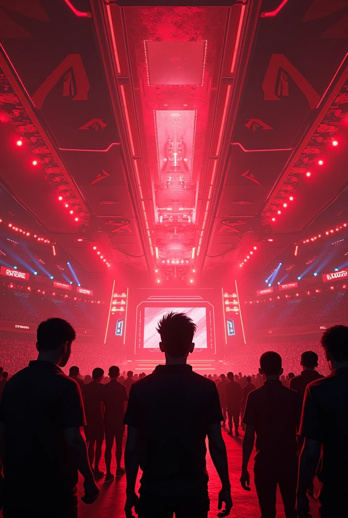 Make a background for a red and black video game tournament