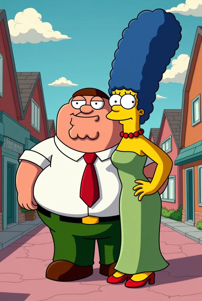 Generates Petter Griffin with Homer Simpson&#39;s wife (Marge Simpson)