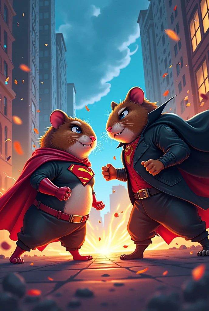 Captain guinea pig vs Villain