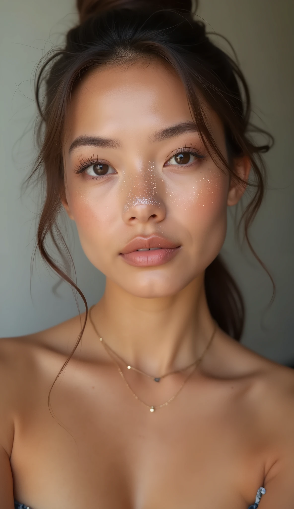 Nude, cum on face, facial