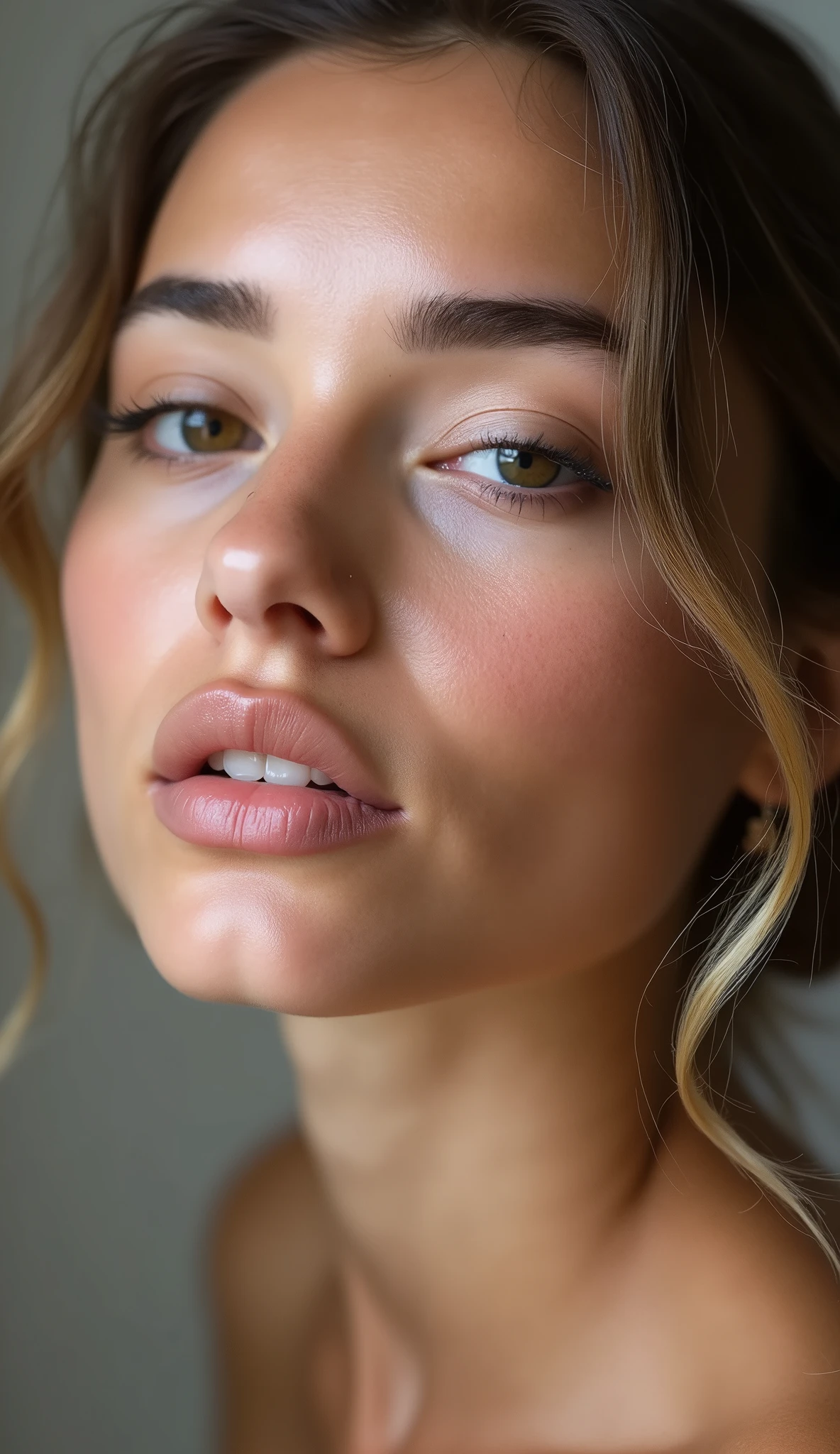 Nude, cum on face, facial