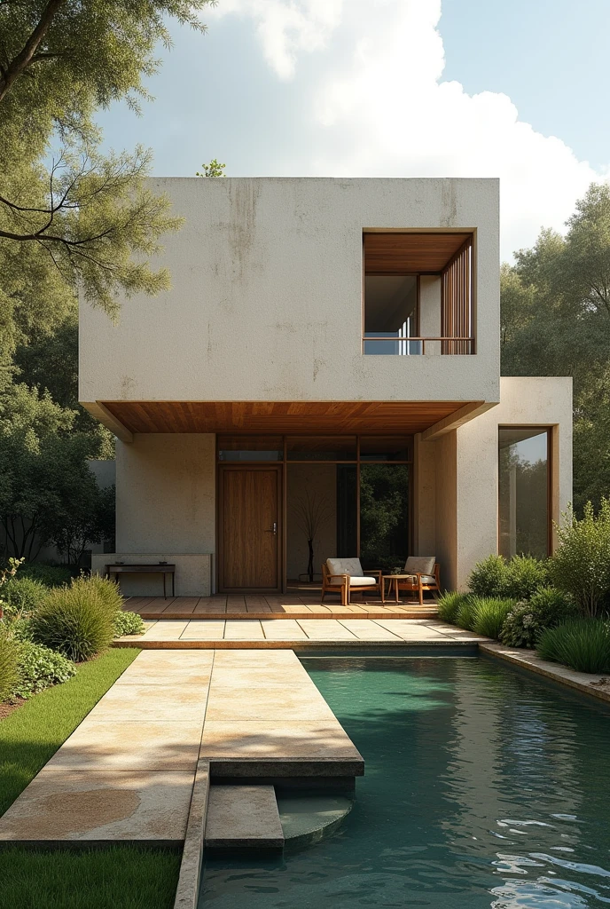 Modern minimalist house with pre-Hispanic inspiration